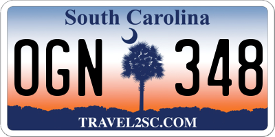 SC license plate OGN348