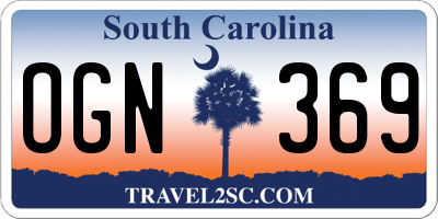SC license plate OGN369