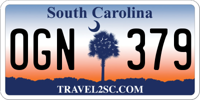 SC license plate OGN379