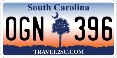 SC license plate OGN396