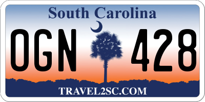 SC license plate OGN428