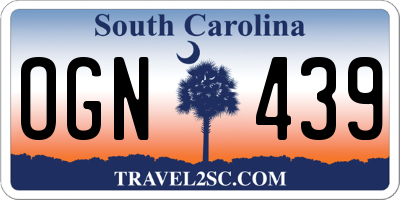 SC license plate OGN439