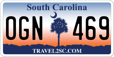 SC license plate OGN469
