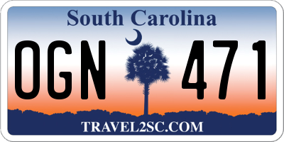 SC license plate OGN471