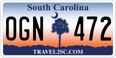 SC license plate OGN472