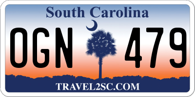 SC license plate OGN479
