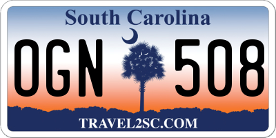 SC license plate OGN508