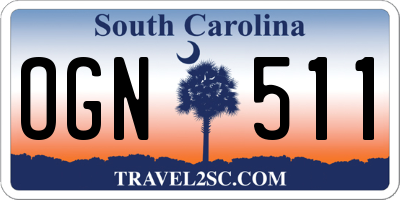 SC license plate OGN511
