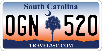 SC license plate OGN520