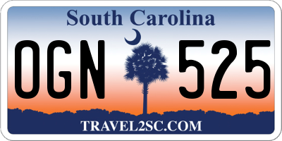 SC license plate OGN525