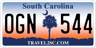 SC license plate OGN544
