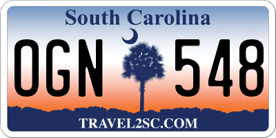 SC license plate OGN548