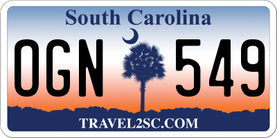 SC license plate OGN549