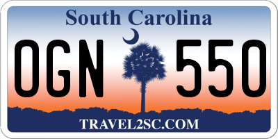 SC license plate OGN550