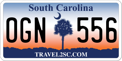 SC license plate OGN556