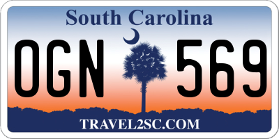 SC license plate OGN569