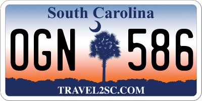 SC license plate OGN586