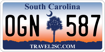 SC license plate OGN587