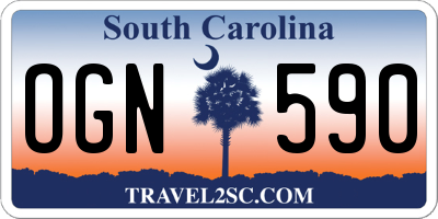 SC license plate OGN590
