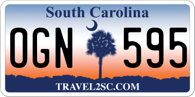 SC license plate OGN595
