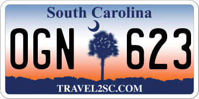 SC license plate OGN623