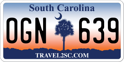 SC license plate OGN639