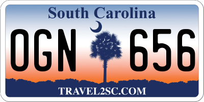 SC license plate OGN656