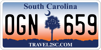 SC license plate OGN659