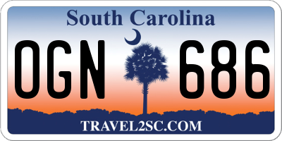 SC license plate OGN686