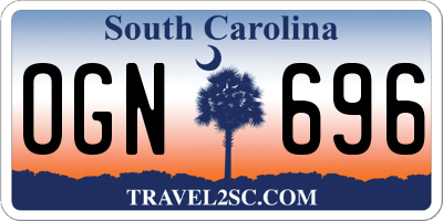 SC license plate OGN696