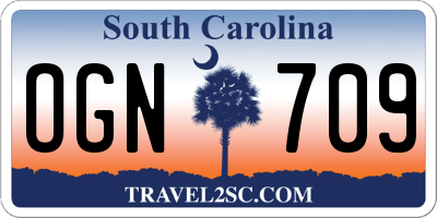SC license plate OGN709