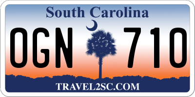 SC license plate OGN710