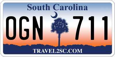 SC license plate OGN711