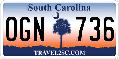 SC license plate OGN736