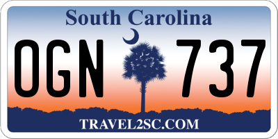 SC license plate OGN737