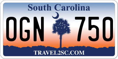SC license plate OGN750