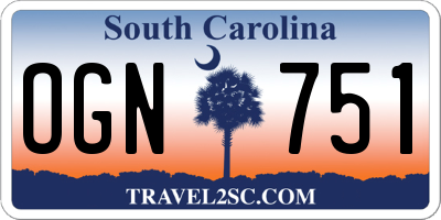 SC license plate OGN751