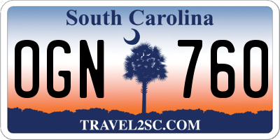 SC license plate OGN760