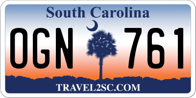 SC license plate OGN761