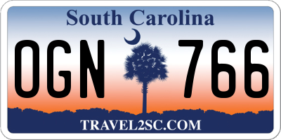 SC license plate OGN766