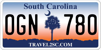 SC license plate OGN780