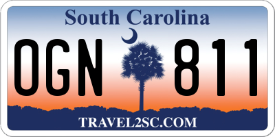 SC license plate OGN811