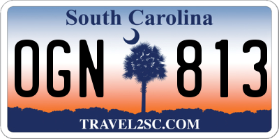 SC license plate OGN813