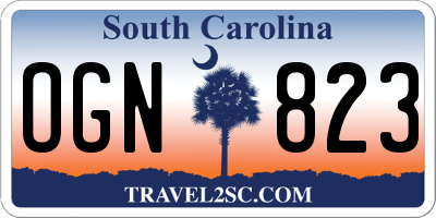 SC license plate OGN823