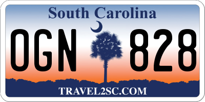 SC license plate OGN828