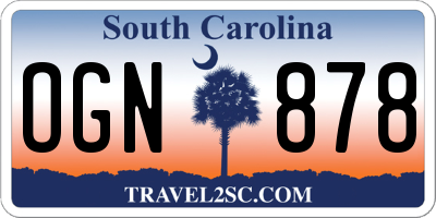 SC license plate OGN878