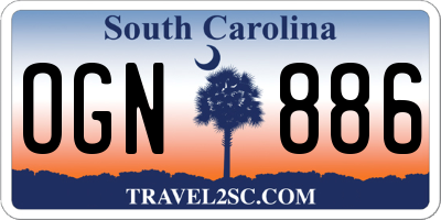 SC license plate OGN886