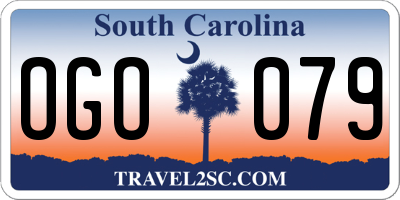 SC license plate OGO079