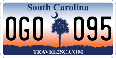 SC license plate OGO095