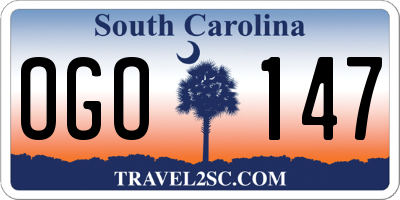 SC license plate OGO147